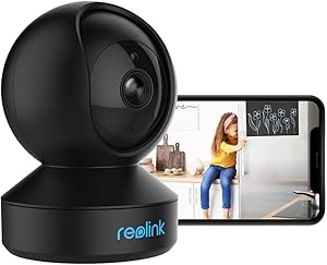 Reolink E1 Câmara de Segurança WiFi IP Exterior e Interior HD 355º Visão Noturna Preto