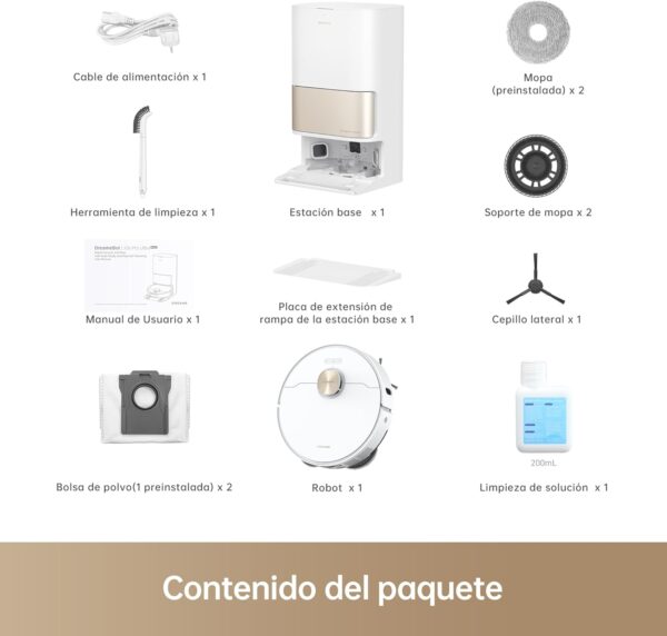 Dreame L10S Pro Ultra Heat Robot Aspirador e Mopa com Base de Auto-Esvaziamento Branco - Image 8